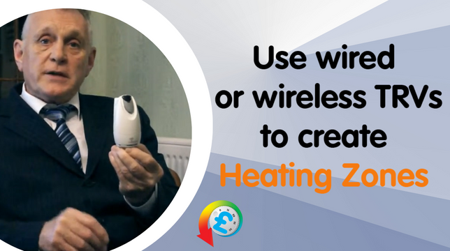 Use wired or wireless TRVs to create Heating Zones with HeatingSave